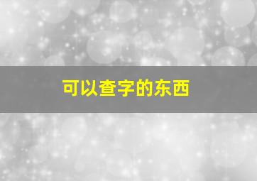 可以查字的东西