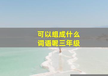 可以组成什么词语呢三年级