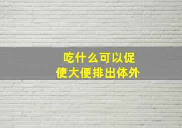 吃什么可以促使大便排出体外