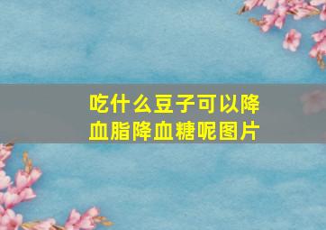 吃什么豆子可以降血脂降血糖呢图片