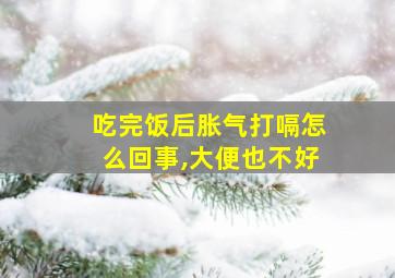 吃完饭后胀气打嗝怎么回事,大便也不好