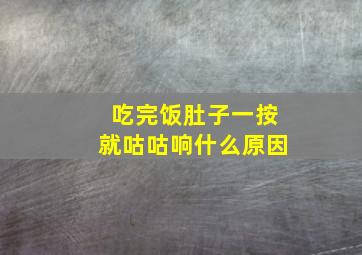 吃完饭肚子一按就咕咕响什么原因