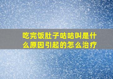 吃完饭肚子咕咕叫是什么原因引起的怎么治疗