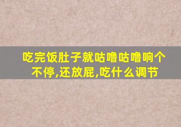 吃完饭肚子就咕噜咕噜响个不停,还放屁,吃什么调节