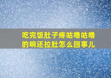 吃完饭肚子疼咕噜咕噜的响还拉肚怎么回事儿