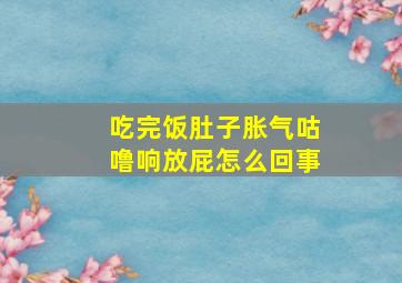 吃完饭肚子胀气咕噜响放屁怎么回事