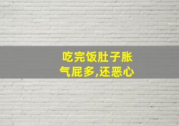 吃完饭肚子胀气屁多,还恶心