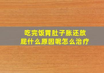 吃完饭胃肚子胀还放屁什么原因呢怎么治疗