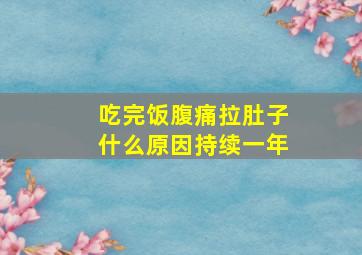 吃完饭腹痛拉肚子什么原因持续一年