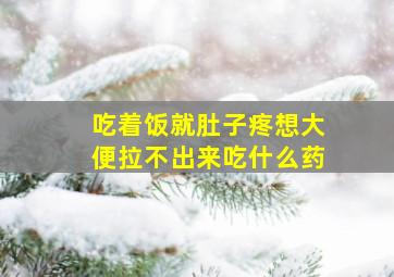 吃着饭就肚子疼想大便拉不出来吃什么药