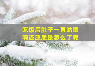 吃饭后肚子一直咕噜响还放屁是怎么了呢