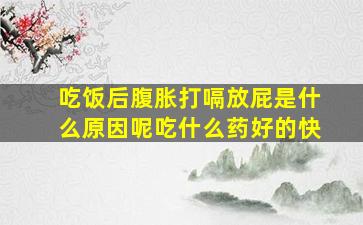 吃饭后腹胀打嗝放屁是什么原因呢吃什么药好的快