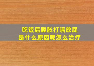 吃饭后腹胀打嗝放屁是什么原因呢怎么治疗