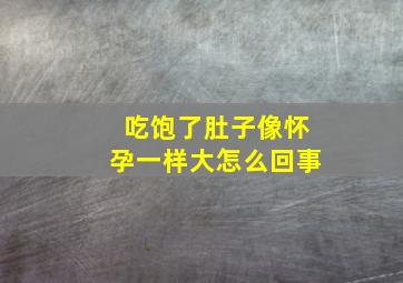 吃饱了肚子像怀孕一样大怎么回事