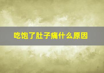 吃饱了肚子痛什么原因