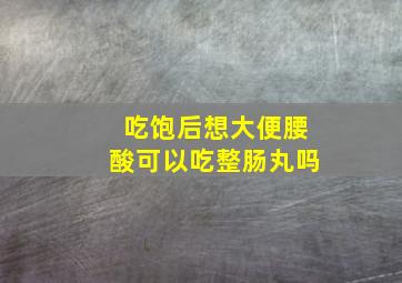 吃饱后想大便腰酸可以吃整肠丸吗