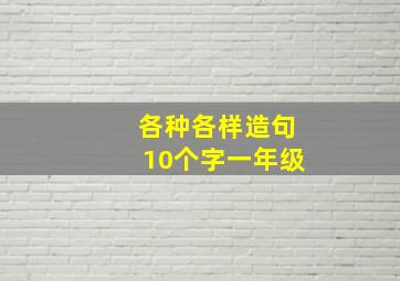 各种各样造句10个字一年级