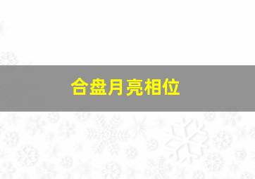 合盘月亮相位