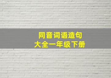 同音词语造句大全一年级下册