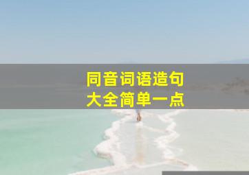 同音词语造句大全简单一点