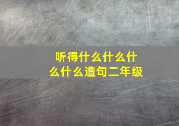 听得什么什么什么什么造句二年级