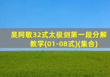 吴阿敏32式太极剑第一段分解教学(01-08式)(集合)