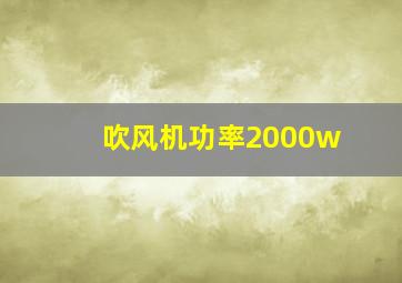 吹风机功率2000w