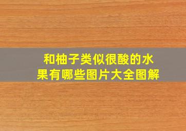 和柚子类似很酸的水果有哪些图片大全图解