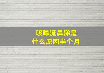 咳嗽流鼻涕是什么原因半个月