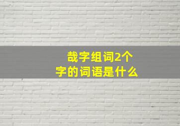 哉字组词2个字的词语是什么