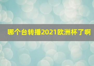 哪个台转播2021欧洲杯了啊