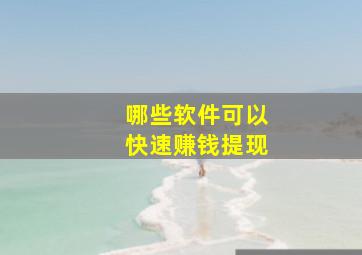 哪些软件可以快速赚钱提现