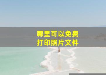 哪里可以免费打印照片文件