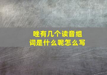 唑有几个读音组词是什么呢怎么写