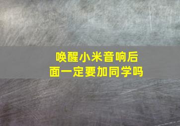 唤醒小米音响后面一定要加同学吗