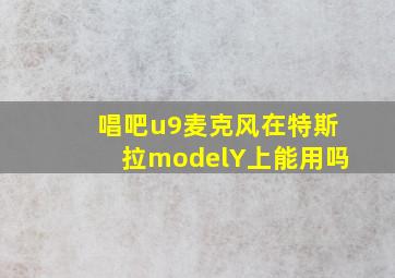 唱吧u9麦克风在特斯拉modelY上能用吗