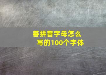 善拼音字母怎么写的100个字体