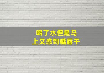 喝了水但是马上又感到嘴唇干