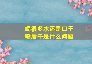 喝很多水还是口干嘴唇干是什么问题