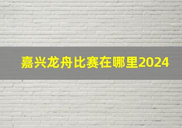 嘉兴龙舟比赛在哪里2024