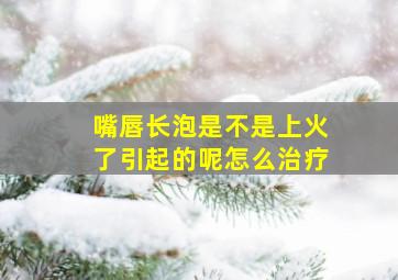 嘴唇长泡是不是上火了引起的呢怎么治疗