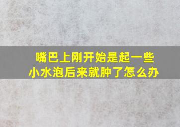 嘴巴上刚开始是起一些小水泡后来就肿了怎么办