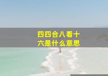 四四合八看十六是什么意思