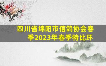 四川省绵阳市信鸽协会春季2023年春季特比环