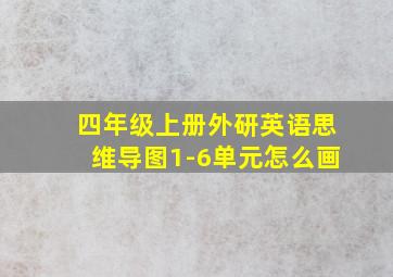 四年级上册外研英语思维导图1-6单元怎么画