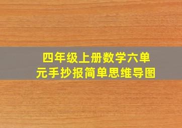 四年级上册数学六单元手抄报简单思维导图