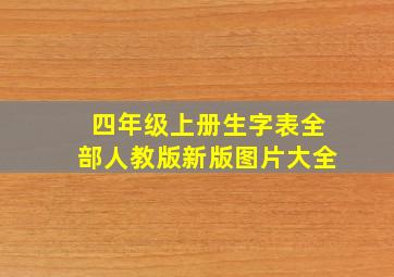 四年级上册生字表全部人教版新版图片大全