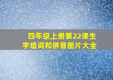 四年级上册第22课生字组词和拼音图片大全