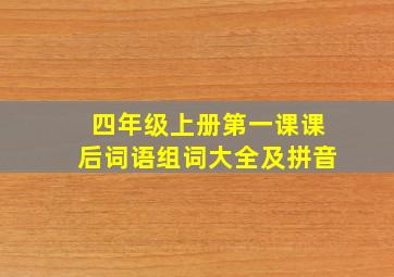 四年级上册第一课课后词语组词大全及拼音