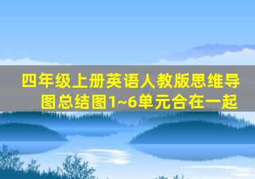 四年级上册英语人教版思维导图总结图1~6单元合在一起